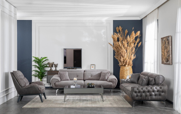 Sofa set 331 Seater Coffee table Furniture Luxury Design Chesterfield Living room