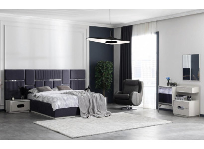 Bedroom Set Bed 2x Bedside table 5pcs Design Modern Luxury Complete it