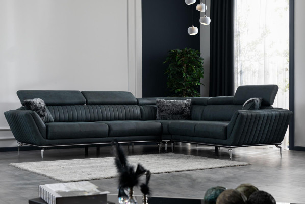 Corner sofa L-shape Couch Living landscape Modern design sofa Imitation leather new