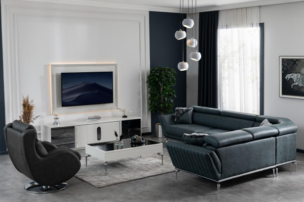 Corner sofa L-shape Couch Living landscape Modern design sofa Imitation leather new