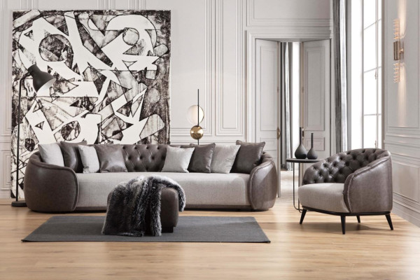 Luxury Stool Sofa Couch Living room Law Firm Furniture Textile Sofas 3 Seater