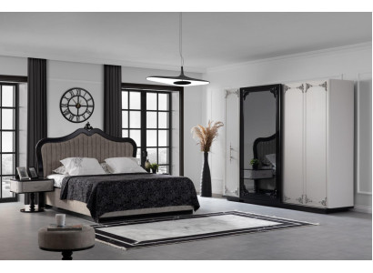 Bedroom Set Wardrobe Bed 2 x Bedside table Complete new beige