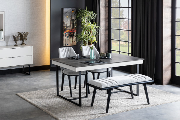 Dining room Table 4x Chairs 5pcs. Design Furniture Modern Set Suite new