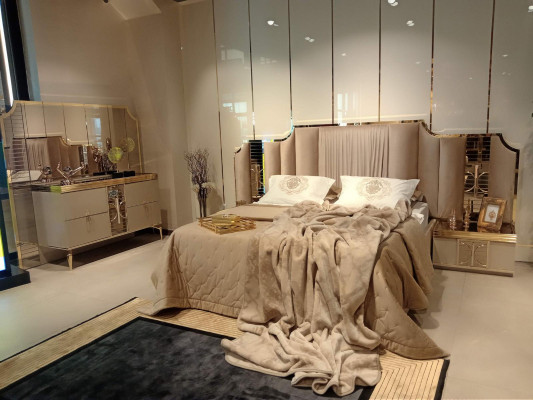 Bedroom Furniture Complete Set Bed 2x Bedside tables 3pcs Modern