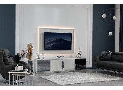Living room set TV lowboard TV wall lowboard luxury design new 2 pieces