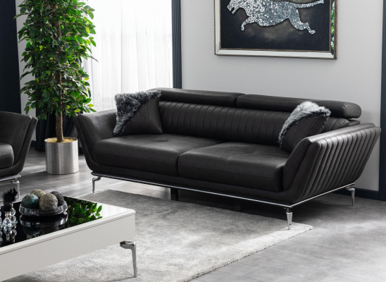Three Seater Couch Black Sofa Couches Furniture Upholstery Furniture Three Seater