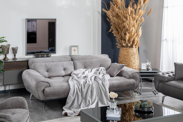 Italian style furniture living room luxury sofa design couch three seater
