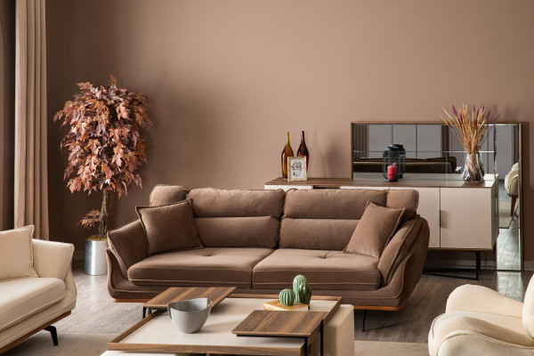 Three Seat Couch Upholstery Sofa Furniture Couches Living room Three Seater Textile Fabric