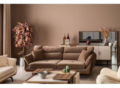 Three Seat Couch Upholstery Sofa Furniture Couches Living room Three Seater Textile Fabric