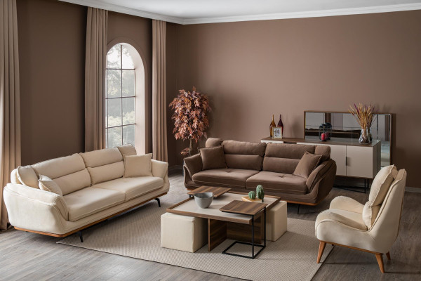 Three Seat Couch Upholstery Sofa Furniture Couches Living room Three Seater Textile Fabric