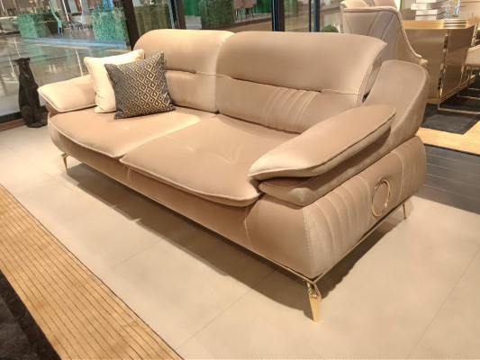 Living room Sofa 3 Seater Beige Design Style Furniture Modern Sofas new
