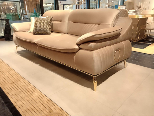 Living room Sofa 3 Seater Beige Design Style Furniture Modern Sofas new