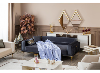 Sofa Couch Living room Furniture Couches Sofas Three Seater 3 Seat Textile Fabric