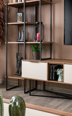 Wall unit Living room Furniture TV stand Bookshelf 240cm Wood wall units