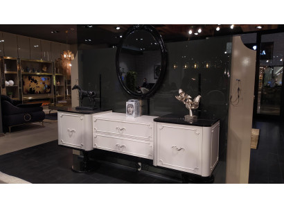 Classic White Chest of drawers Design Console Luxury Chests of drawers Sideboard 2-piece.