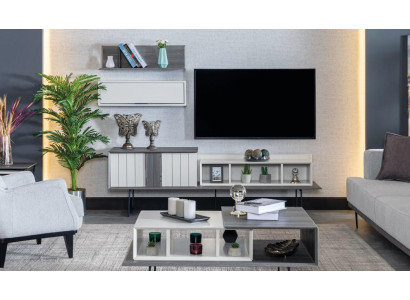 Wall unit Wardrobe TV-cabinet sideboard Shelf Wall units Living room Extension wall