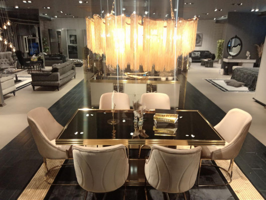 Glass table Dining room Dining table Tables Design dining tables Glass tables Table 179x95cm