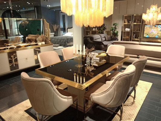 Glass table Dining room Dining table Tables Design dining tables Glass tables Table 179x95cm