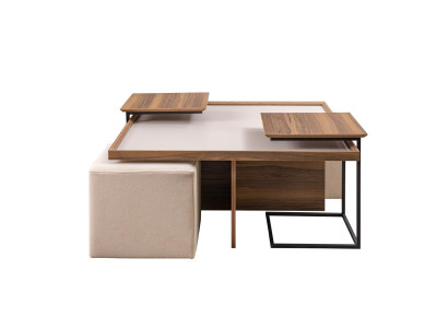 Multifunction s Coffee table Living room Wood Design Luxury Furniture Style Modern brown
