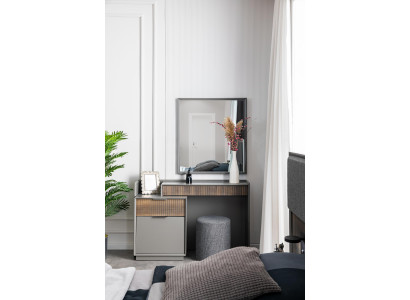 Dressing table Mirror Bedroom Furniture Design Set new Set Gray Wood