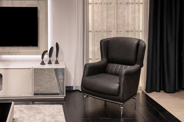Living room Armchair Designer Lounge Set Luxury brown Lounge Club Furniture