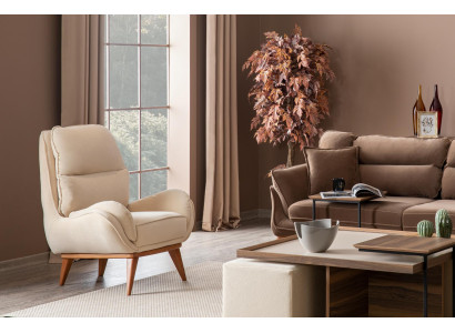 Living room Armchair Seat Single Seater Design Upholstery Furniture new Modern White