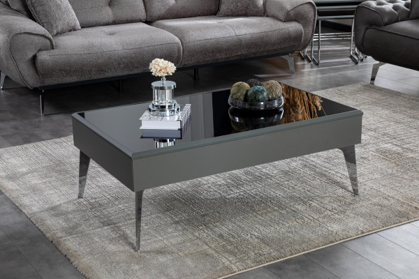 Coffee table Living room Wood Luxury Furniture Modern Color Gray new