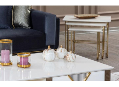 Side table Living room Luxury Design new Modern white material Wood