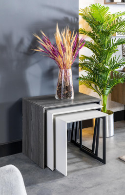 Side tables Living room Luxury Design new Modern gray Material Wood