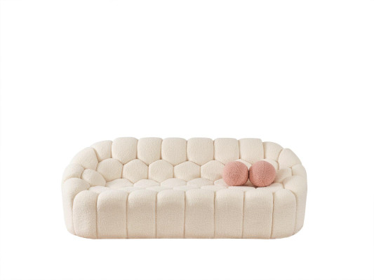 Design Two-seater Furniture 2 Seater Sofa Couch Upholstery Living room White