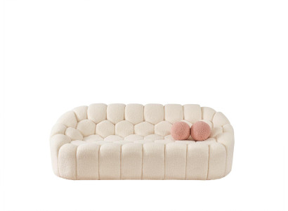 Design Two-seater Furniture 2 Seater Sofa Couch Upholstery Living room White