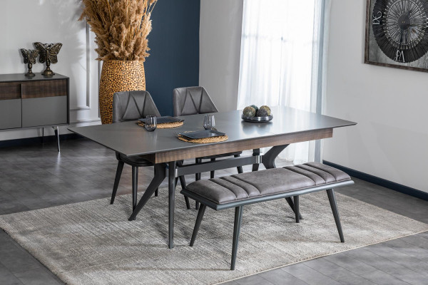 Gray Chair Designer Dining room Chairs Seat Chair Armchair Textile Wood