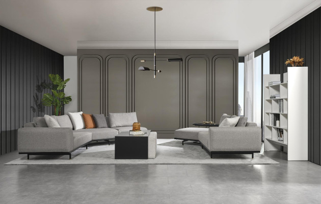 Coffee table Living room Furniture Luxury Material Wood Modern new Design gray