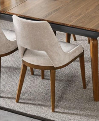Table 4x Chairs 8pcs Dining room Set Group Suite Seating group Brown