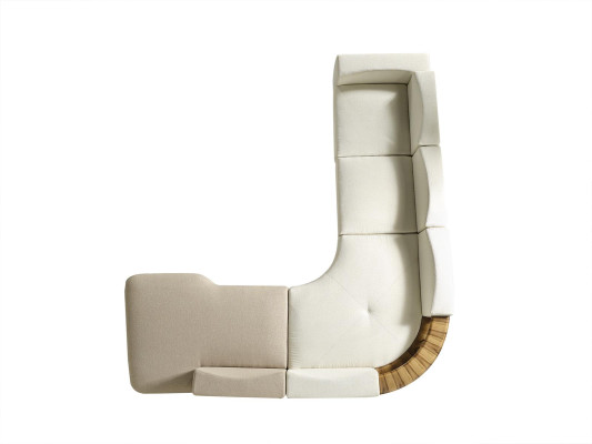 Corner sofa L-shape Living room Style Modern Upholstery Wood Textile Corner suite