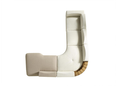 Corner sofa L-shape Living room Style Modern Upholstery Wood Textile Corner suite