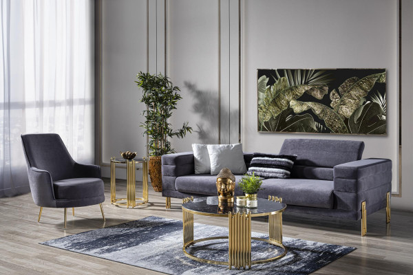 Sofa set 3+1 Seater Set Design Upholstery Couches Modern new Blue