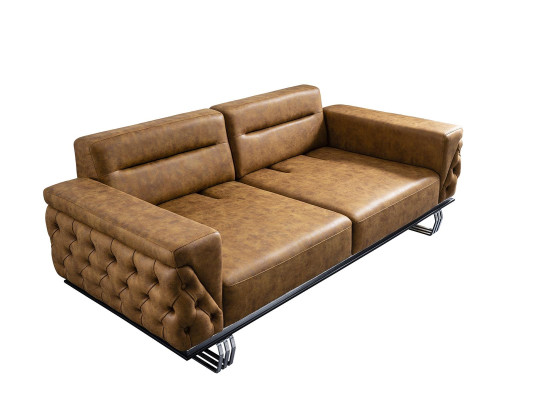 Sofa 3 Seater Living room Design Furniture Style Modern new brown luxury