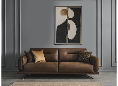 Living room Sofa 4 Seater Luxury Couches Upholstery Furniture new Modern brown