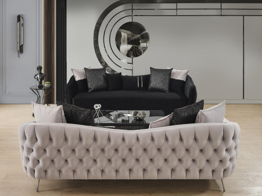 Sofa 4 Seater Luxury Designer Luxury Furniture new Black Living room