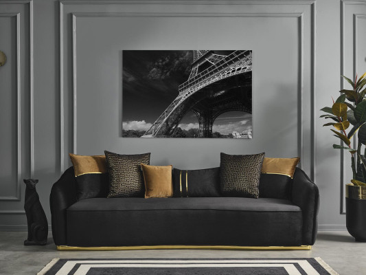 Sofa 4 Seater Chesterfield Upholstery Living room Design Luxury Wood