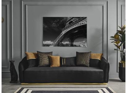 Sofa 4 Seater Chesterfield Upholstery Living room Design Luxury Wood