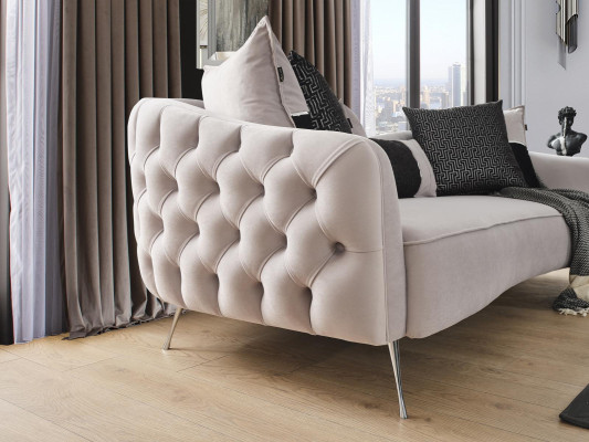 Sofa 3 Seater Couch Modern Luxury Upholstery Living room Textile white new