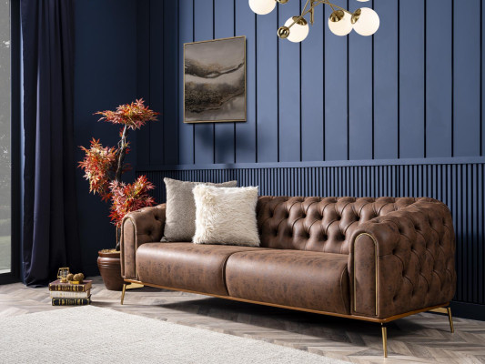 Chesterfield Sofa 3 Seater Couch Furniture Sofas Couches Living room 230cm