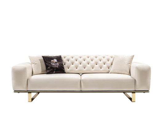 Sofa 3 Seater Living room Luxury Upholstery Designer Furniture Chesterfield