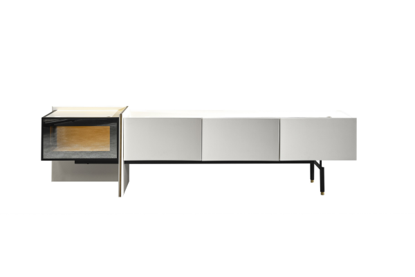 Living room tv stand furniture TV cabinet television sideboard style white luxury wood