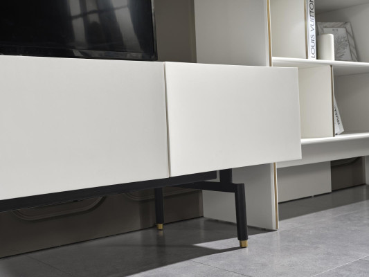 Living room tv stand furniture TV cabinet television sideboard style white luxury wood