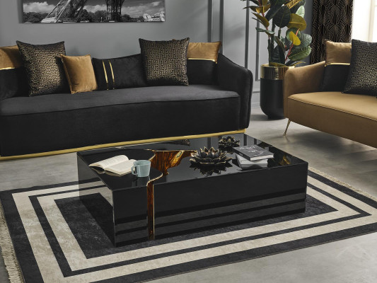 Coffee table Design Furniture Luxury new Black Modern Living room Wood
