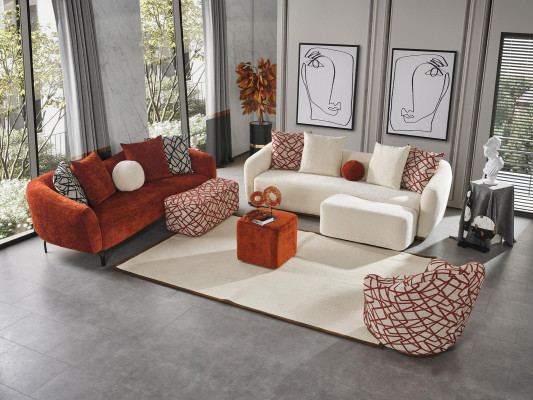 Armchair Design Luxury Couch Upholstery Living room Wood with Textile Single Seater