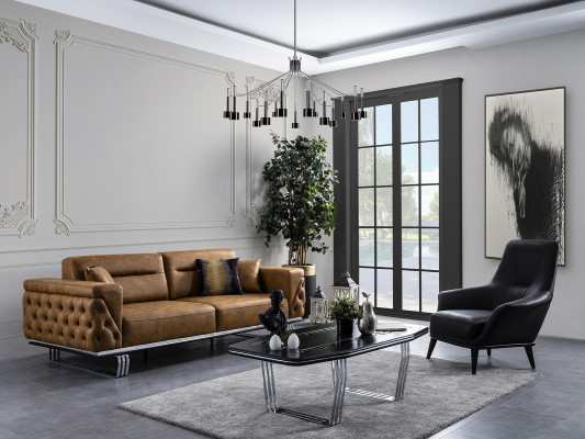 Living room Wing Chair Armchair Design Black Club Lounge Practice